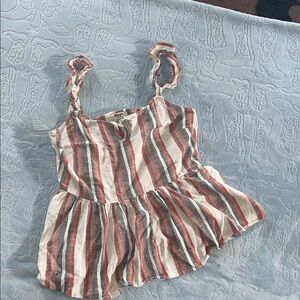 Wrangler Retro Multicolor Striped Babydoll Tank Top